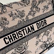 Dior Book Tote Jardin Botanique Embroidery in Pink 36x18x28cm - 5