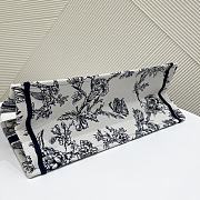 Dior Book Tote Jardin Botanique Embroidery in White & Blue 36x18x28cm - 5