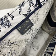Dior Book Tote Jardin Botanique Embroidery in White & Blue 36x18x28cm - 2
