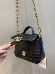 Gucci GG Marmont Mini Top Handle Bag in Black 547260 21x15x8cm  - 5