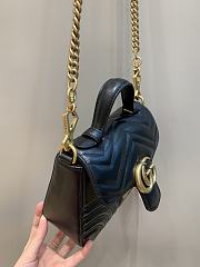 Gucci GG Marmont Mini Top Handle Bag in Black 547260 21x15x8cm  - 2