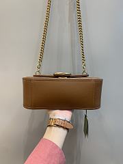 Gucci GG Marmont Mini Top Handle Bag in Brown 547260 21x15x8cm  - 3