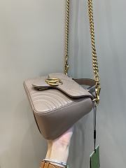 Gucci GG Marmont Mini Top Handle Bag in Beige 547260 21x15x8cm  - 5