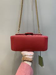 Gucci GG Marmont Mini Top Handle Bag in Red 547260 21x15x8cm - 3