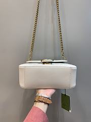 Gucci GG Marmont Mini Top Handle Bag in White 547260 21x15x8cm - 6