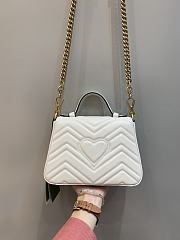 Gucci GG Marmont Mini Top Handle Bag in White 547260 21x15x8cm - 4