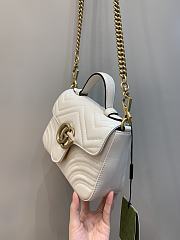 Gucci GG Marmont Mini Top Handle Bag in White 547260 21x15x8cm - 3