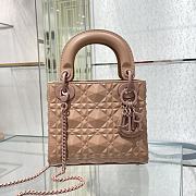 Dior Mini Lady Dior Bag in Beige 17x15×7cm - 1