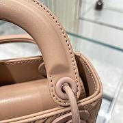 Dior Mini Lady Dior Bag in Beige 17x15×7cm - 4