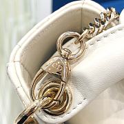 Dior Mini Lady Dior Bag in White 17x15×7cm - 2