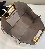 Fendi White Leather Bag 8506L 40x17x29cm - 6