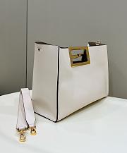Fendi White Leather Bag 8506L 40x17x29cm - 2