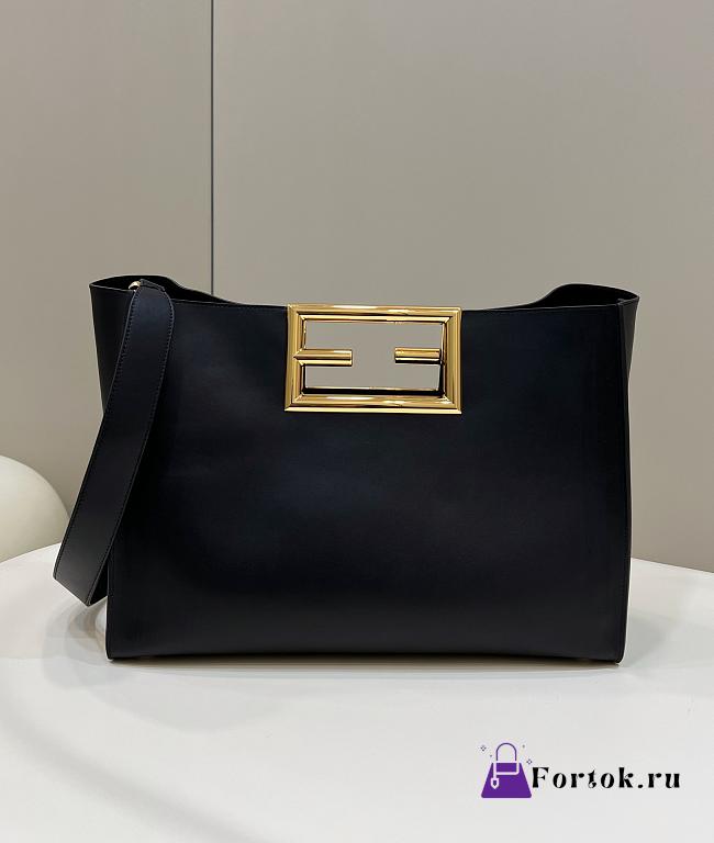 Fendi Black Leather Bag 8506L 40x17x29cm - 1