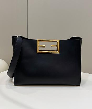 Fendi Black Leather Bag 8506L 40x17x29cm