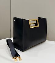 Fendi Black Leather Bag 8506L 40x17x29cm - 2