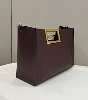 Fendi Brown Leather Bag 8506L 40x17x29cm - 2