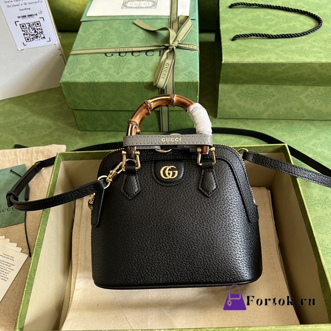 GUCCI Diana Monogram Casual Style Unisex Street Style in Black 62123178 20x 16x 8.5cm - 1