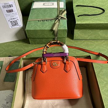 GUCCI Diana Monogram Casual Style Unisex Street Style in Orange 62123178 20x16x8.5cm