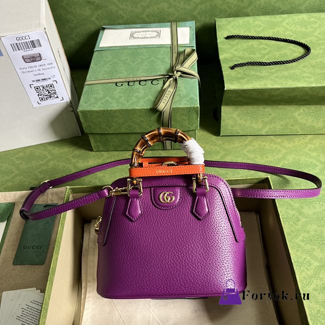 GUCCI Diana Monogram Casual Style Unisex Street Style in Pink 62123178 20x16x8.5cm - 1