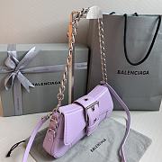 Balenciaga Small Lindsay Shoulder Bag In Violet 2289007 29x13x4.8cm - 6