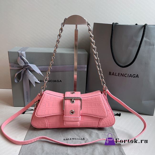 Balenciaga Small Lindsay Shoulder Bag In Pink 2289007 29x13x4.8cm - 1