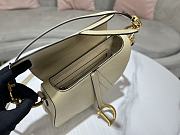 DIOR SADDLE BAG Warm Taupe Grained Calfskin in Yellow 25.5 x 20 x 6.5cm - 4