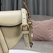 DIOR SADDLE BAG Warm Taupe Grained Calfskin in Yellow 25.5 x 20 x 6.5cm - 5