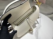 DIOR SADDLE BAG Warm Taupe Grained Calfskin in White 25.5 x 20 x 6.5cm - 3