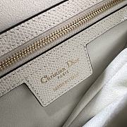 DIOR SADDLE BAG Warm Taupe Grained Calfskin in White 25.5 x 20 x 6.5cm - 6