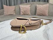 DIOR SADDLE BAG Warm Taupe Grained Calfskin in Beige 25.5 x 20 x 6.5cm - 5