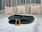 DIOR SADDLE BAG Warm Taupe Grained Calfskin in Black 25.5 x 20 x 6.5cm - 6