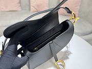 DIOR SADDLE BAG Warm Taupe Grained Calfskin in Black 25.5 x 20 x 6.5cm - 4