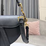 DIOR SADDLE BAG Warm Taupe Grained Calfskin in Black 25.5 x 20 x 6.5cm - 3