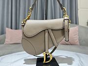 DIOR SADDLE BAG Warm Taupe Grained Calfskin in Brown 25.5 x 20 x 6.5cm - 1