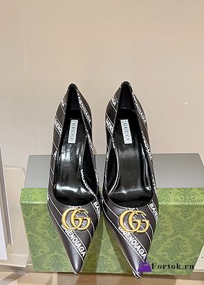 Gucci x Balenciaga Leather Heels in Black - 1