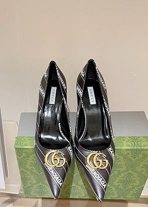 Gucci x Balenciaga Leather Heels in Black