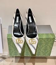 Gucci x Balenciaga Leather Heels in White - 1