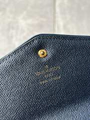 Louis Vuitton Sarah Wallet in Blue Navy M81183 19x10x2cm - 5
