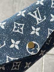 Louis Vuitton Sarah Wallet in Blue Navy M81183 19x10x2cm - 4