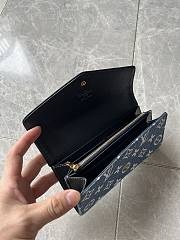 Louis Vuitton Sarah Wallet in Blue Navy M81183 19x10x2cm - 3
