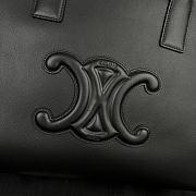 Celine Cabas Triomphe in Smooth Calfskin Black Bag 44x28x18cm - 6