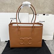 Celine Cabas Triomphe in Smooth Calfskin Brown Bag 44x28x18cm - 1