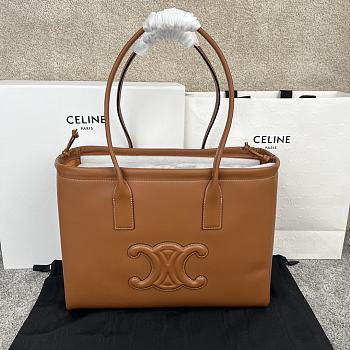 Celine Cabas Triomphe in Smooth Calfskin Brown Bag 44x28x18cm