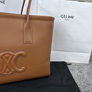 Celine Cabas Triomphe in Smooth Calfskin Brown Bag 44x28x18cm - 3