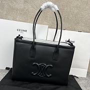 Celine Cabas Triomphe in Smooth Calfskin Black Bag 44x28x18cm - 1