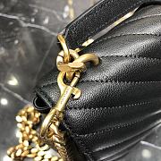 Ysl College Medium Chain Shoulder Bag in Black 24x17x6.5cm - 6