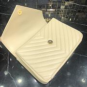 Ysl College Medium Chain Shoulder Bag Apricot Gold 24x17x6.5cm - 4