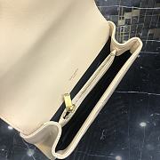 Ysl College Medium Chain Shoulder Bag Apricot Gold 24x17x6.5cm - 5