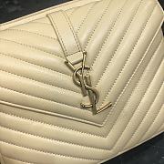 Ysl College Medium Chain Shoulder Bag Apricot Gold 24x17x6.5cm - 6