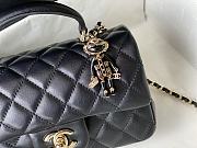 Chanel Handle Mini Charm Bag in Black 2431 13x20x9cm - 3